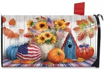 American Autumn Mailbox Cover 10.5" x 18"