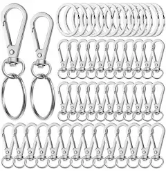 100pcs Swivel Clasps Lanyard Snap Hooks Key Rings