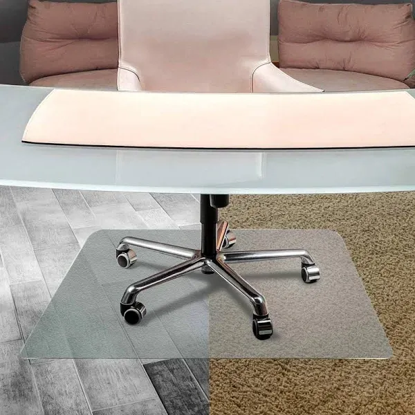 Floortex Cleartex Unomat Anti-Slip Chair Mat for Hard Floors/Flat Pile Carpets, 60 x 48, Clear