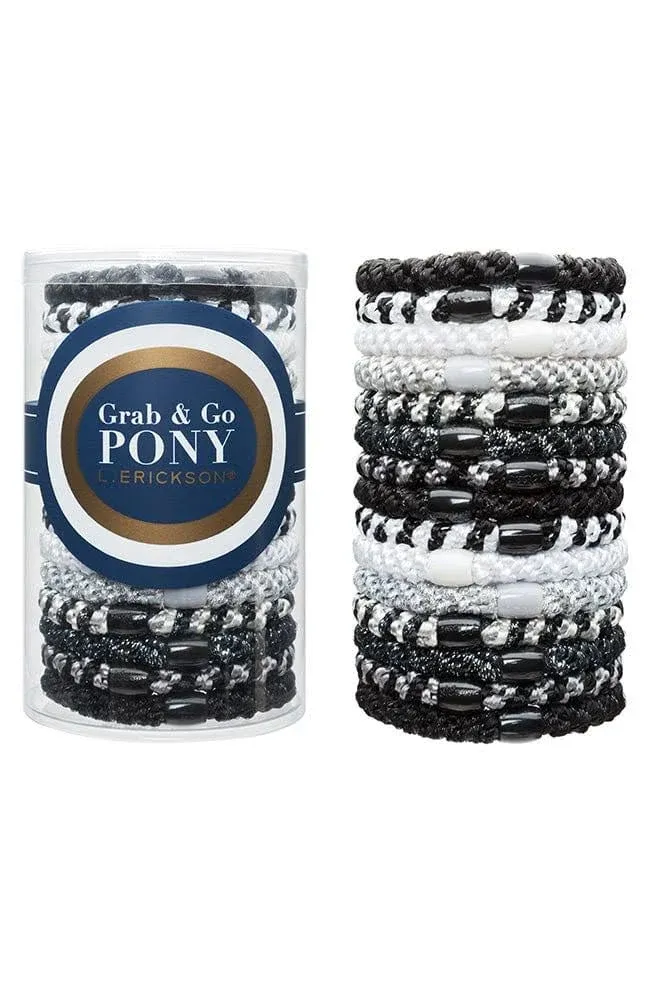 L. Erickson Grab & Go Pony Tube - Black Opal