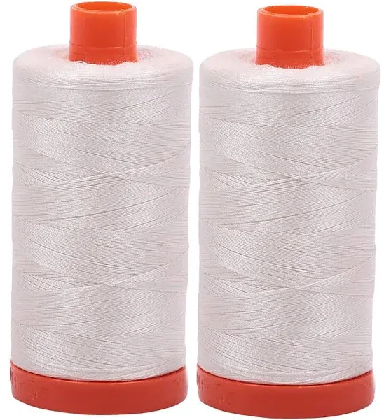 Aurifil Mako 50wt Thread 2 Large Spools: Muslin (2311x2)