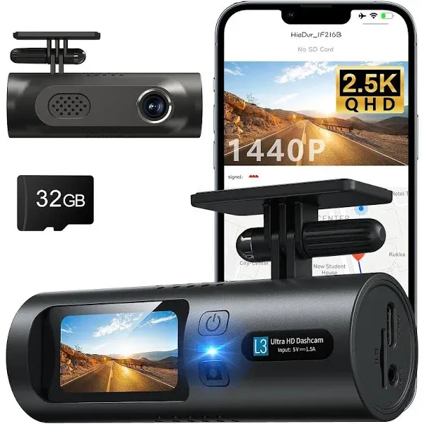 Kolvt 2.5K 1440p HD Dash Cam