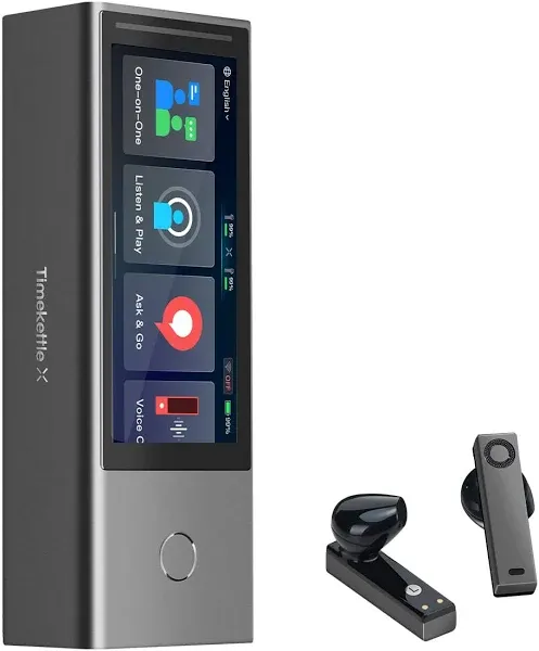 Timekettle X1 AI Interpreter Hub Multilingual Translator Earbuds Black