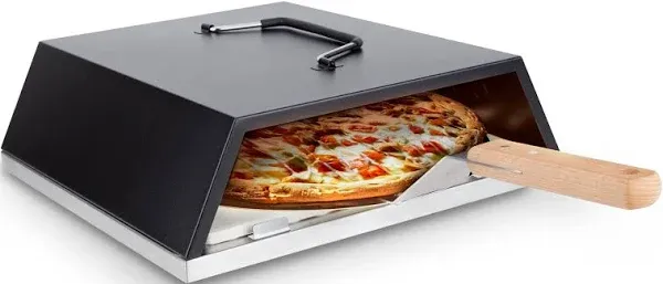 Cartman 12"Pizza Oven for Grill, Portable Outdoor Grill Top Pizza Oven with P...