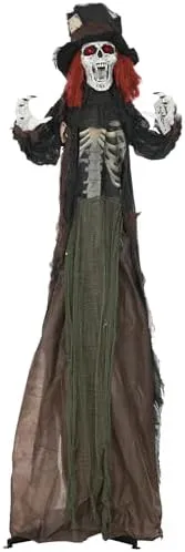 HOMCOM 6' Life Size Outdoor Animated Prop Zombie
