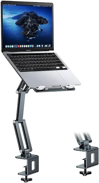 Laptop Mount for Desk, Arm with 360° Rotating, Grayish Green