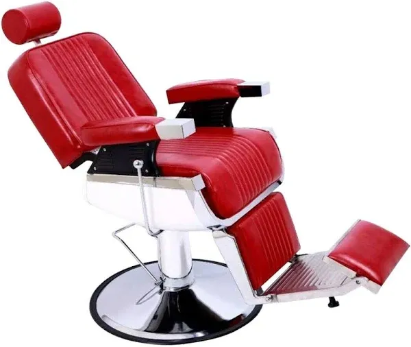 Height Adjustable Hydraulic Recline Barber Chair, Spa Salon Tattoo Beauty Chair