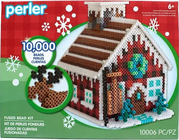 Perler Fused Bead Kit-3D Winter Lodge Gingerbread 8054450