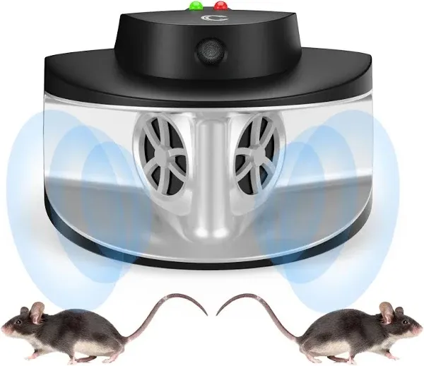 CritterTec Ultrasonic Rodent Deterrent Mouse Repeller Plug in Squirrel Repellent Indoor Mice