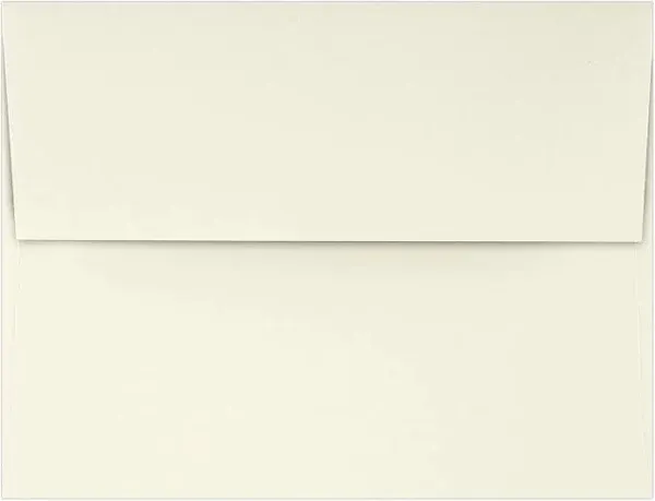 LUXPaper A2 Classic Crest Invitation Envelopes | 4 3/8" x 5 3/4" | Natural White | 70lb. Text | 50 Qty