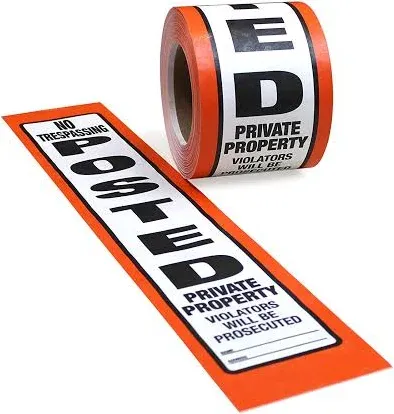 WristCo No Trespassing Posted Sign