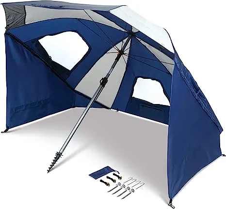 Sport-Brella Sunsoul Heavy-Duty UPF 50+ Umbrella Shelter (8-Foot),Navy