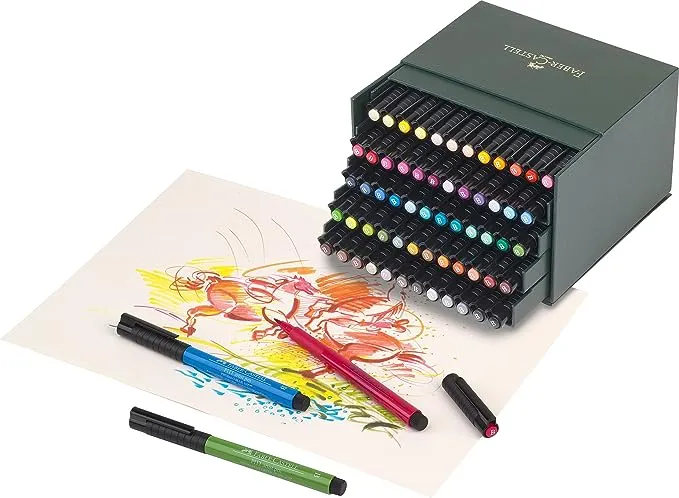 Faber Castell 60 Piece Pitt Artist Brush Pen Set Gift Box