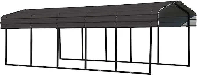 Arrow CPHC102907 Heavy Duty Galvanized Steel Metal Multi-Use Shelter, Shade, Carport, 10' x 29' x 7'