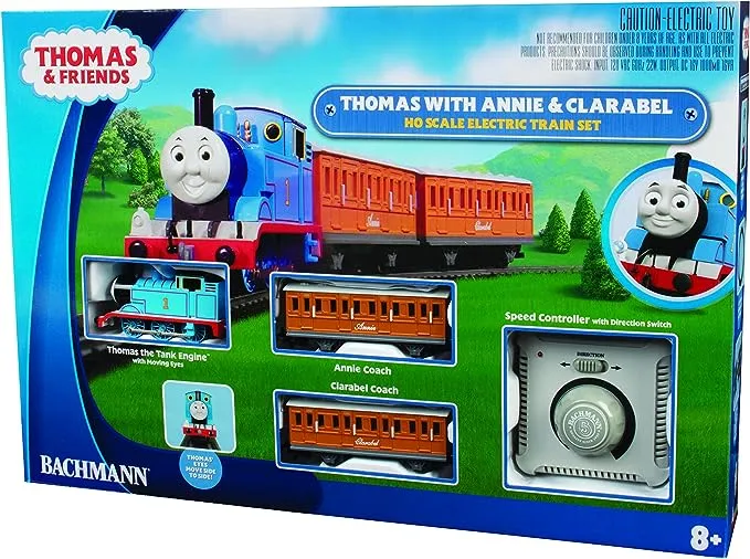 Bachmann Trains - Thomas & Friends Thomas with Annie and Clarabel Ready To Run Electric Train Set - HO Scale