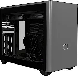 Cooler Master NR200P MAX Small Form Factor with Custom 280mm AIO, 850W SFX Gold PSU, Premium PCIe Gen4 Riser, Tempered Glass or Vented Panel Option