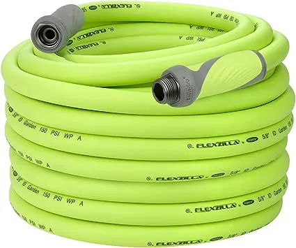 Flexzilla HFZG5100YWS-E Garden Hose, 5/8" x 100', ZillaGreen with SwivelGrip