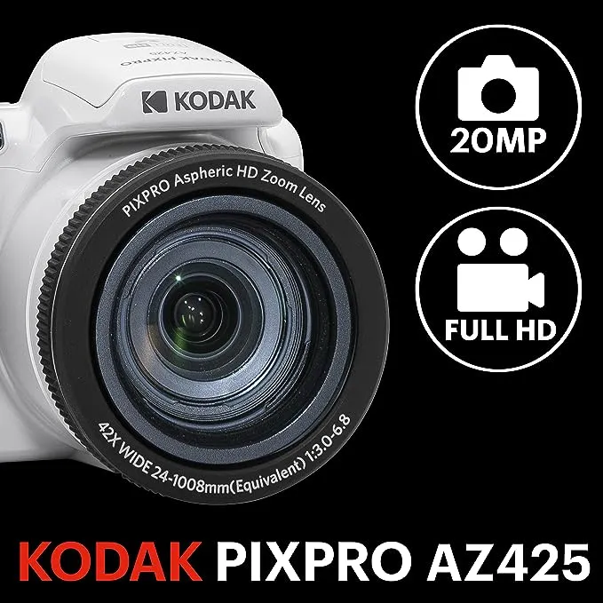Kodak PIXPRO Astro Zoom AZ425 Digital Camera, White