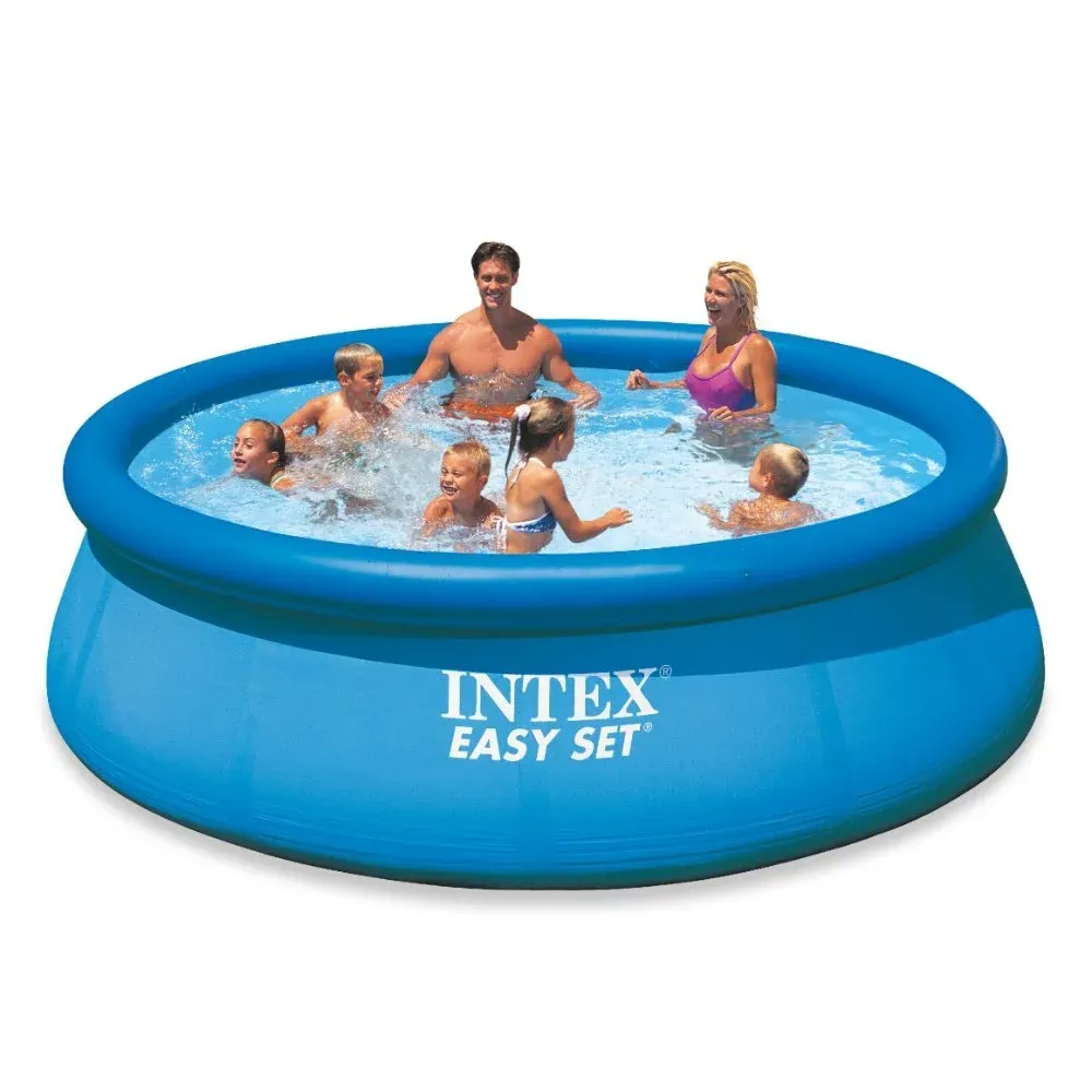 INTEX 28131EH Easy Set Inflatable Swimming Pool Set: 12ft x 30in – Includes 530 GPH Cartridge Filter Pump – Puncture-Resistant Material – 1485 Gallon Capacity – 23in Water Depth