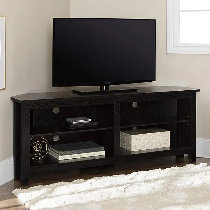 Walker Edison 58" Wood Corner TV Stand Console Espresso