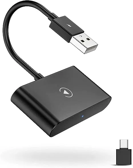 CarPlay Wireless Adapter for OEM Wired CarPlay 2023 Upgrade Wireless Apple Carplay Adapter for iPhone Fastest Dongle Wired to Wireless Converter for Cars from 2016 & iPhone iOS 10+ (Black)