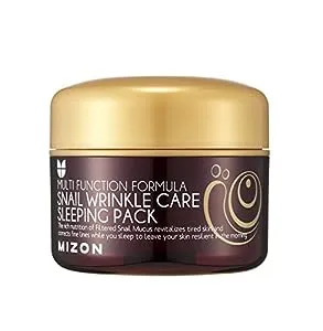 MIZON Snail Line, Snail Wrinkle Care Sleeping Pack, Nourishing mask, Firming mask, for damaged skin, anti-wrinkle care, (2.7 FL oz)