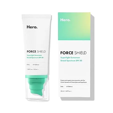 Force Shield, Superlight Sunscreen, SPF 30, 1.69 fl oz (50 ml), Hero Cosmetics