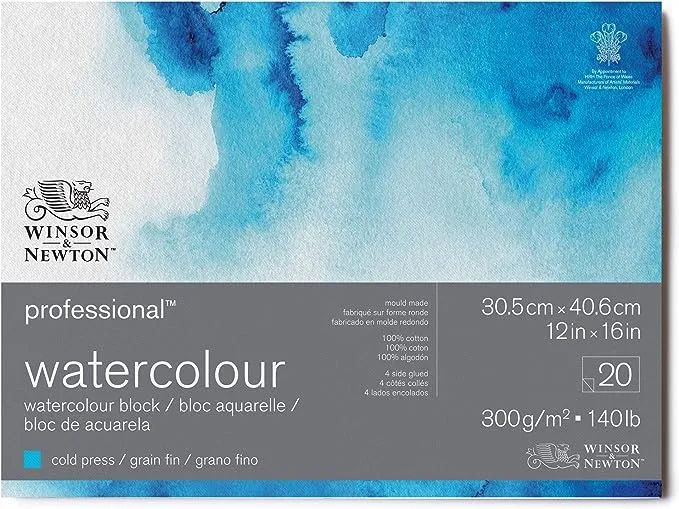 Winsor & Newton Professional Watercolor Block - 12 inch x 16 inch, Cold Press