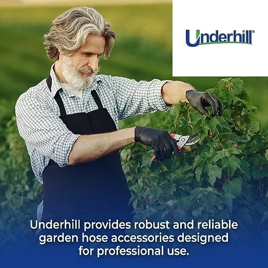 Underhill Garden Hose Adapter Connector Heavy-Duty, Solid Brass Fittings Female to Male Adapter, 1-Inch Female Hose Thread x 3/4-Inch Male Hose Thread, A-BA107FM