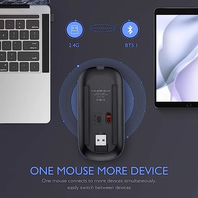 Neises Bluetooth Mouse for ipad,Bluetooth Mouse for MacBook Air/Mac/MacBook Pro/Mini/ipad Pro/iMac/Laptop,Rechargeable Wireless Mouse for MacBook