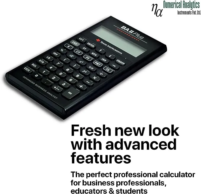 Texas Instruments BA II Plus Professional Financial Calculator Silver 9.8 Inch