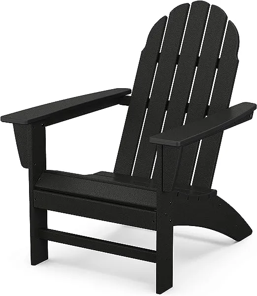 POLYWOOD Vineyard Adirondack Chair (Black)