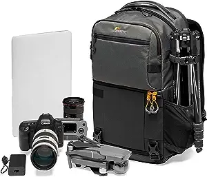 Lowepro Fastpack PRO BP 250 AW III Travel-Ready Backpack for DSLR Camera, Gear and Laptop, Gray