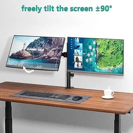 Mount-It! Full Motion Dual Monitor Desk Mount
