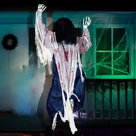 JOYIN 47" Halloween Climbing Zombie Decoration