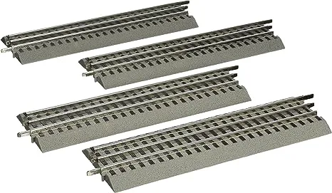 Lionel FasTrack 10” Straight Track, Electric O Gauge, (Pack of 4)