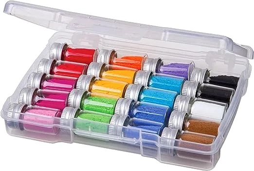 ArtBin 6947ZZ Photo & Craft Organizer Set, Large Box with [5] Plastic Storage Cases Inside, Clear
