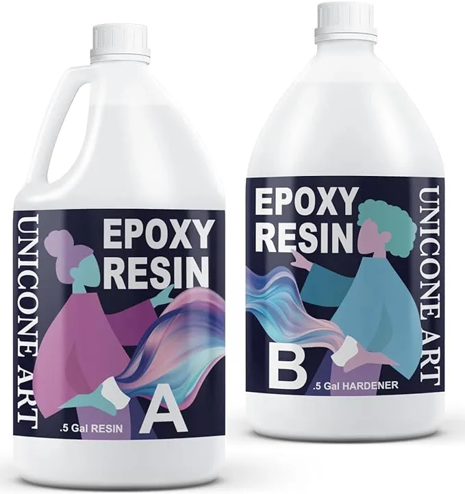 Unicone Art Epoxy Resin Art Kit - 1 Gallon Craft Resin Epoxy Kit