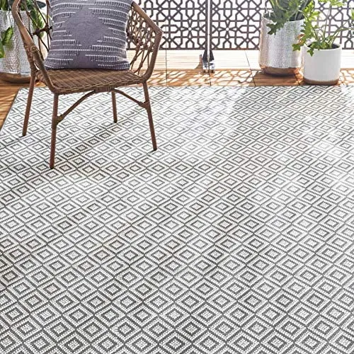 Home Dynamix Tripoli Lydia Indoor / Outdoor Area Rug - 6'6"x9'6" - Gray/Cream
