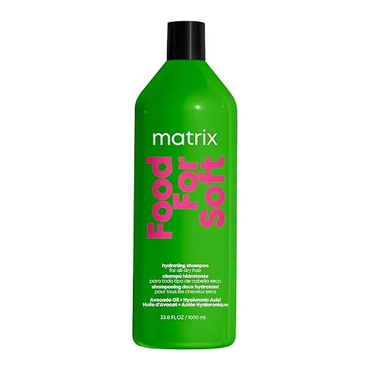 Matrix Food For Soft Shampoo | Hydrating Shampoo for Dry & Brittle Hair | Moisturizes, Softens, & Smooths | With Avocado Oil & Hyaluronic Acid | Suitable for Color Treated Hair | Vegan