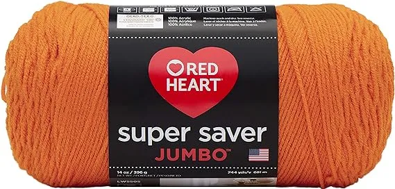 Red Heart Super Saver Jumbo Yarn, Pumpkin
