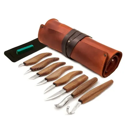Beavercraft Deluxe Wood Carving Kit S18x - Wood Carving Knife Set - Spoon Carving Tools Set - Whittling Knives Kit - Woodworking Kit Wood Carving