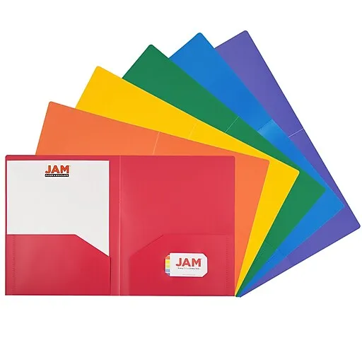 Jam Paper Heavy Duty Plastic Folders