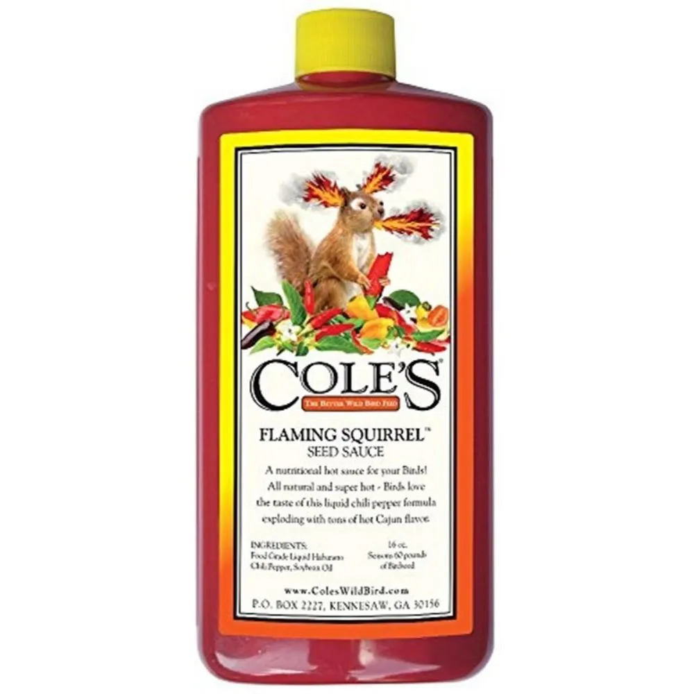 Cole&#039;s FS16 Flaming Squirrel Seed Sauce, 16-Ounce
