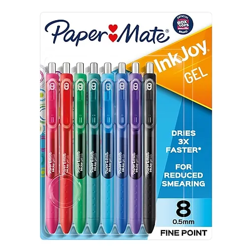 Paper Mate InkJoy Gel Fine Point Pens, Assorted - 8 Pack