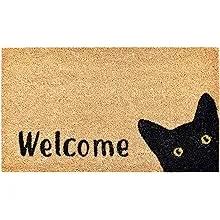 Calloway Mills AZ105001729 Kitty Korner Doormat, 17" x 29", Natural/Black