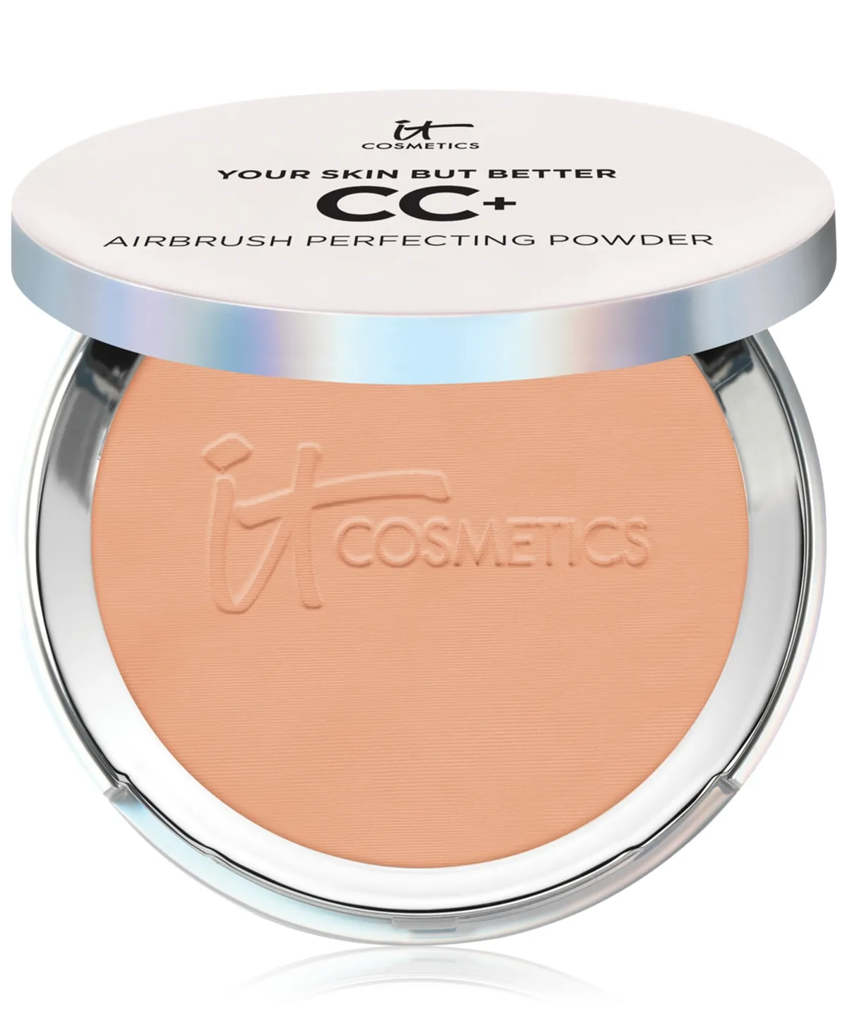 IT Cosmetics CC+ Airbrush Perfecting Powder Foundation - Buildable Full Coverage Of Pores & Dark Spots - Hydrating Face Makeup with Hydrolyzed Collagen & Niacinamide - Light - 0.33 OzIT Cosmetics CC+ Airbrush Perfecting Powder Foundati…
