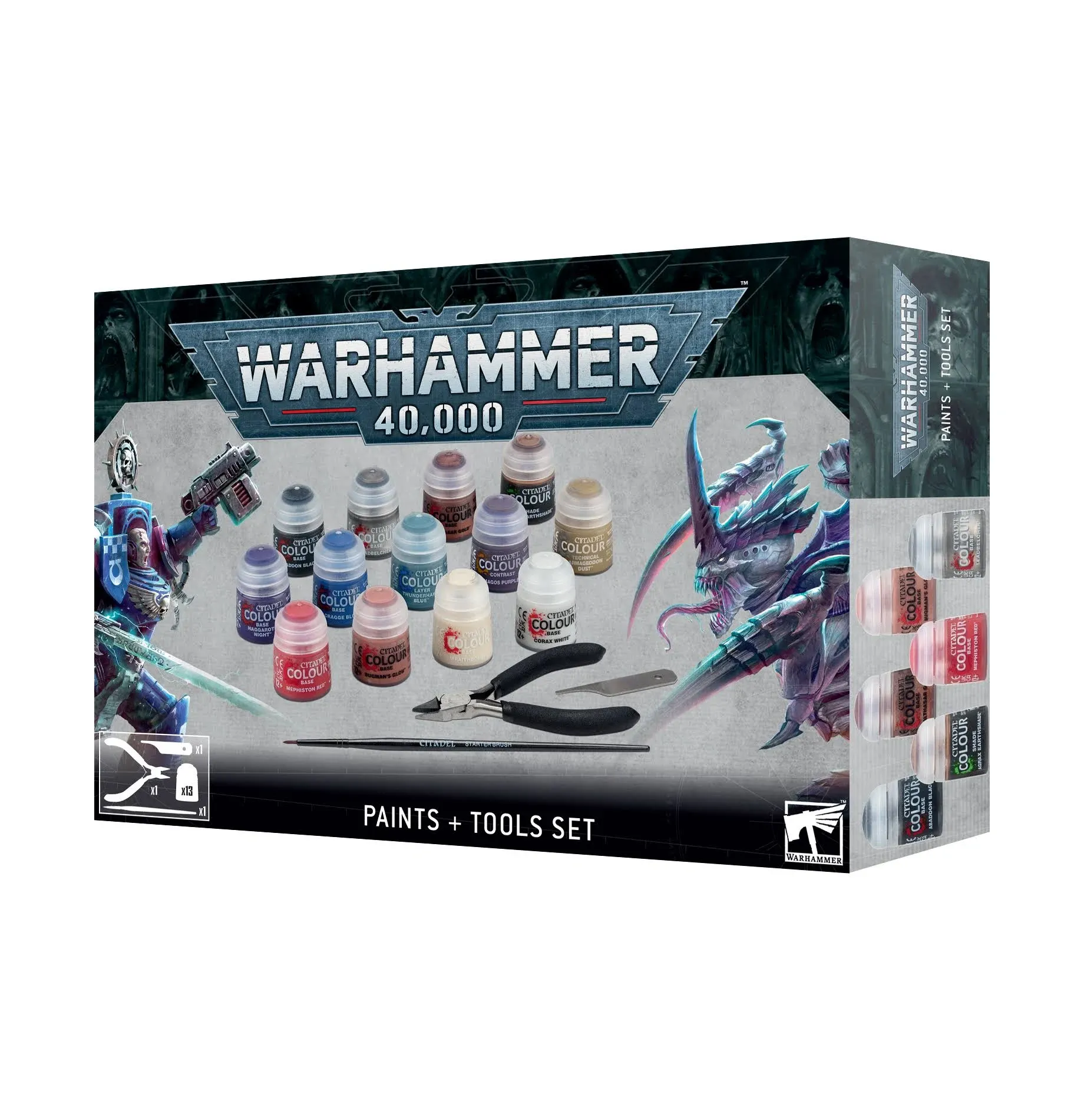 Games Workshop Warhammer 40K: Farben & Werkzeuge Set, Weiß