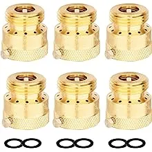 WHK Hose Bib Backflow Preventer Vacuum Breaker,Garden Hose Check Valve to Connect 3/4 Inch Outdoor Faucet Spigot,Sprinkler,RV,Anti-Siphon,6 Packs