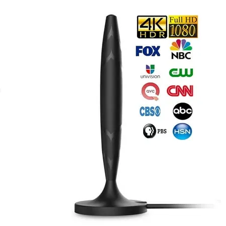 [2023 Newest] TV Antenna for Digital TV Indoor, 120+ Miles Range HDTV Antenna, Digital Indoor HDTV Antenna with Switch Amplifier Signal Booster for 4K HD Local Channels All TV's 16ft Coax Cable
